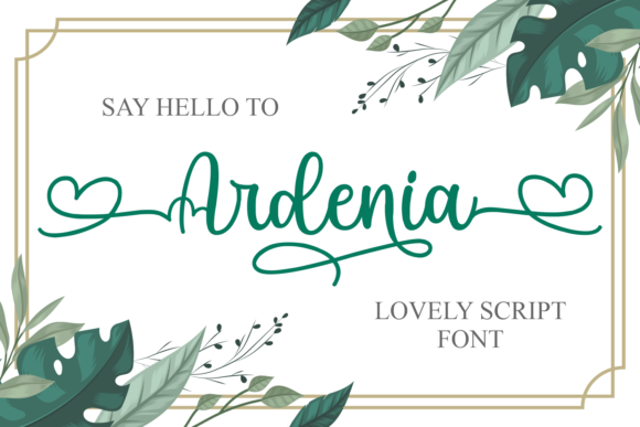 Ardenia: A Premium Script Typeface for Web Design