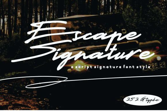 Escape Signature Font for Elegant Web Design