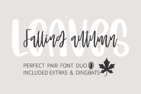 Falling Autumn Leaves Font for Web Design