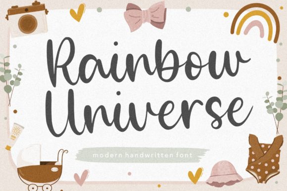 Rainbow Universe Font for Campaign Design