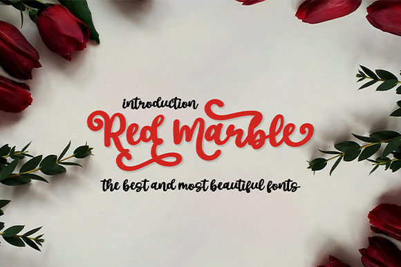 Red Marble Font for Elegant Business Branding
