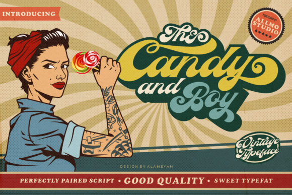 The Candy and Boy: A Retro Script Typeface for Editorial Charm